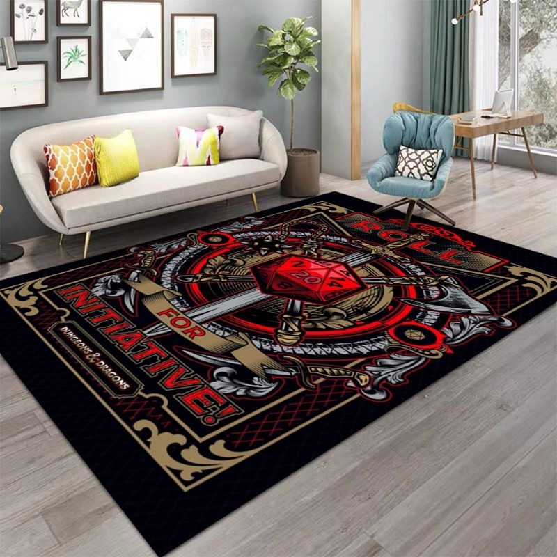 Gaming Console Room - Dungeons & Dragons Zar Kılıç Baskılı