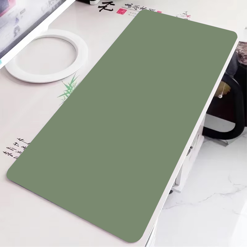 Gaming Console Room - Katı yeşil oyun mousepad büyük basit