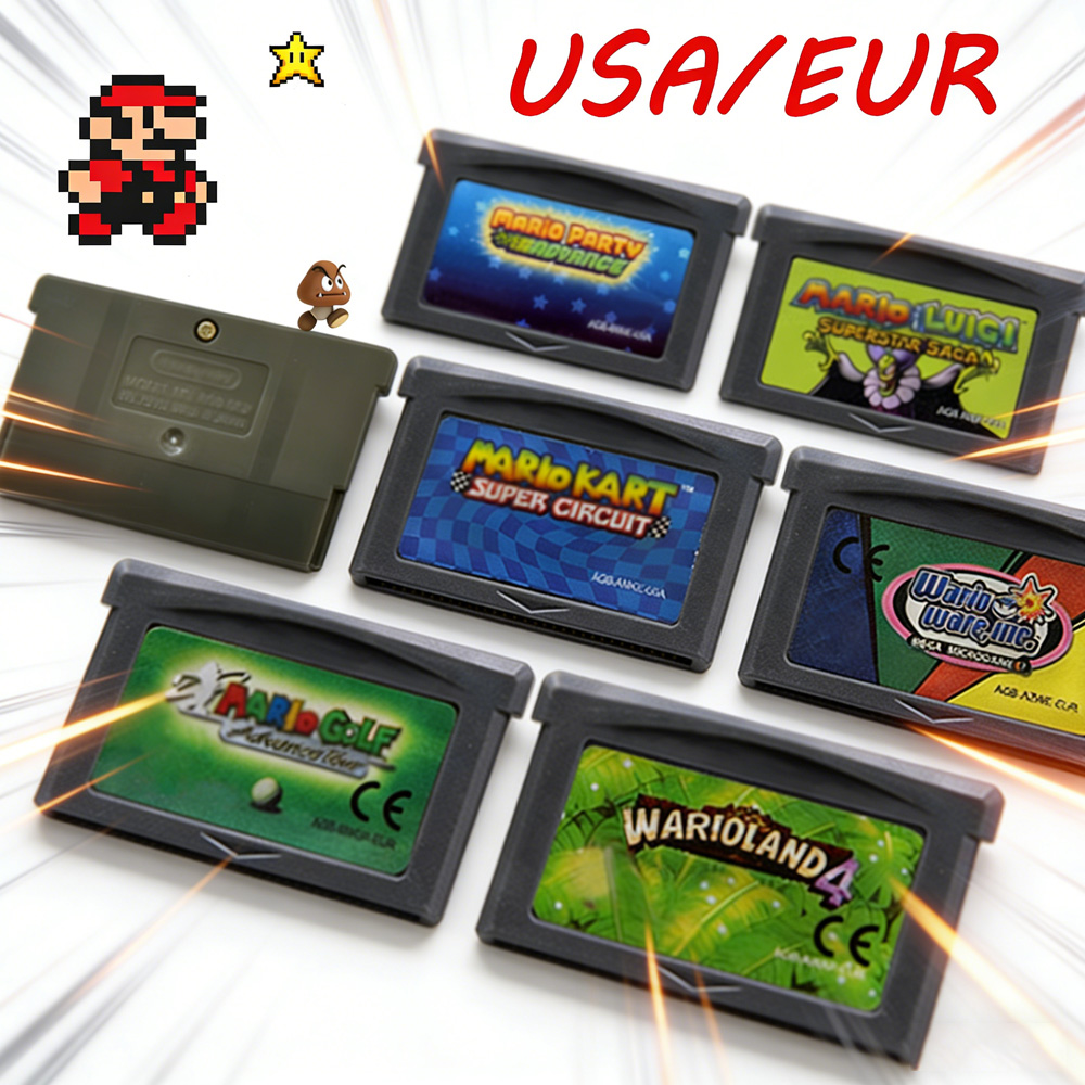 Gaming Console Mario - GBA Oyun Kartuşu 32 Bit Video