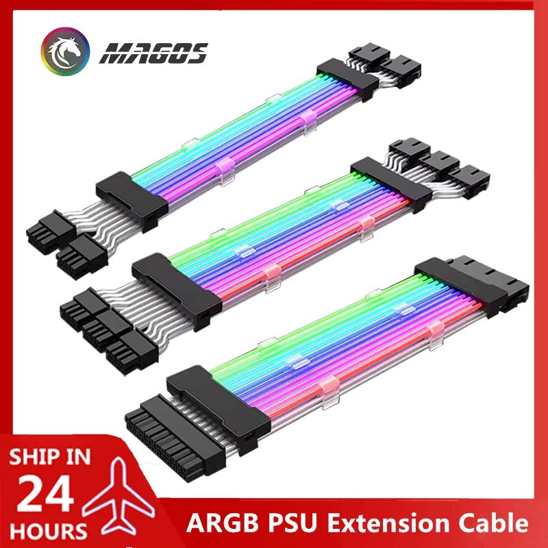 Console Gaming Pc Case - PSU uzatma kablosu RGB, ATX GPU