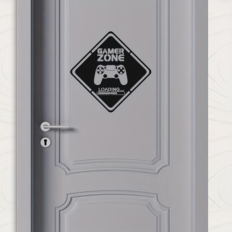 Gaming Console Room - 1 adet oyun bölge kapı çıkartması