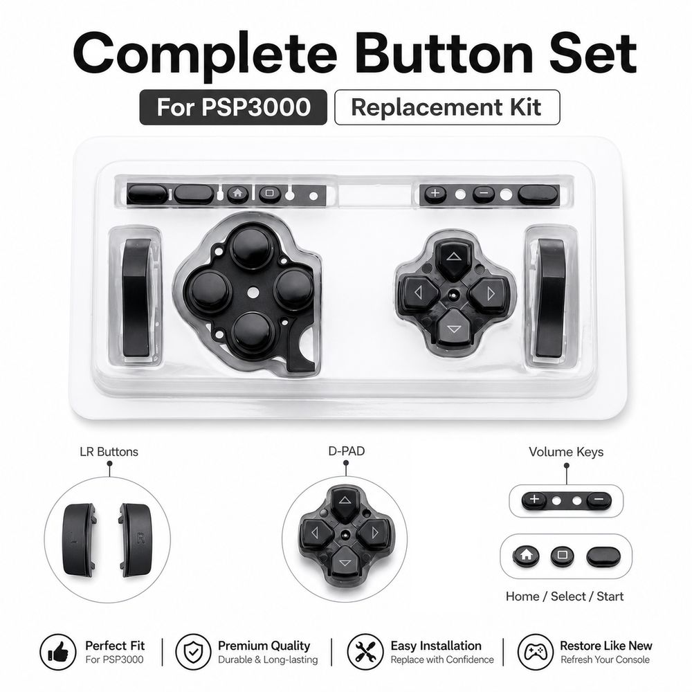 1 Set Düğme Değiştirme Kiti LR - Gaming Console High Quality incelemesi ve fiyatı