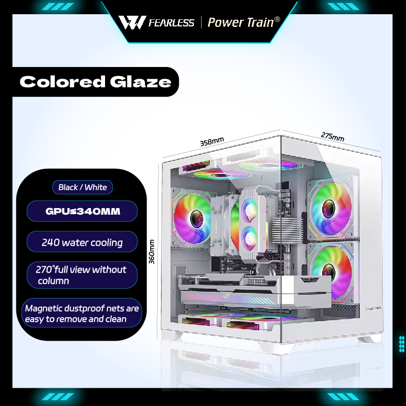 Power Train Renkli Glaze MATX  - Console Gaming Pc Case incelemesi ve fiyatı