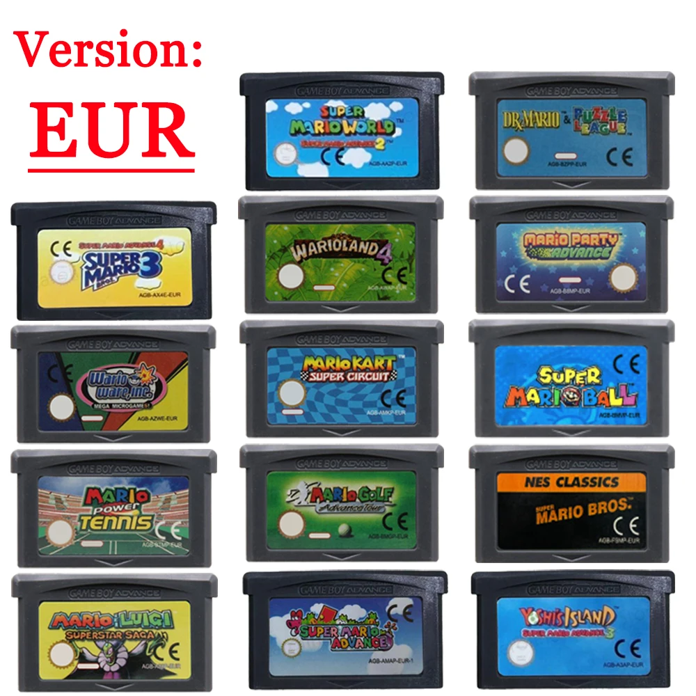 19 Çeşit GBA Oyun Kartuşu 32 B - Gaming Console Mario incelemesi ve fiyatı